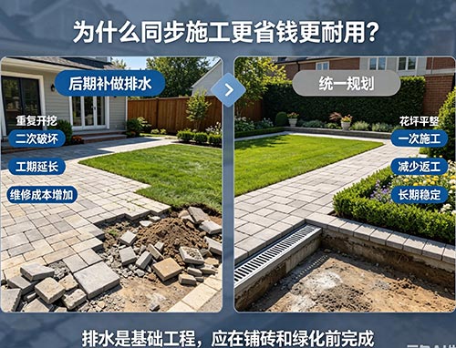 排水系统可以和其他庭院工程一起施工吗