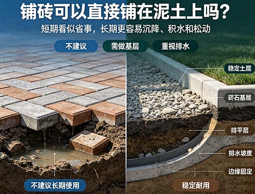 铺砖可以直接铺在泥土上吗?为什么一定要做基层施工?(图1) 70.jpg