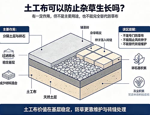 土工布(Geotextile)可以防止杂草生长吗?它和防草布有什么区别?(图1) 86.jpg