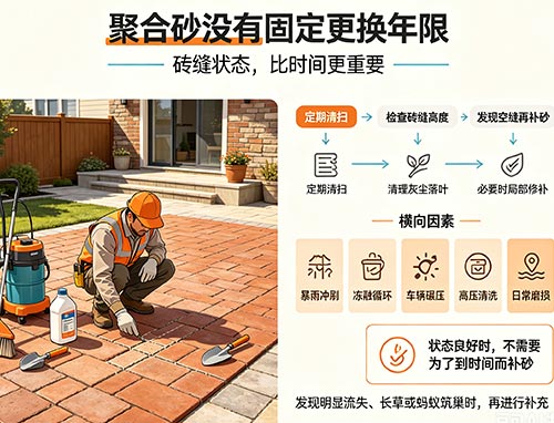 聚合砂(Polymeric Sand)多久需要补一次?什么时候需要重新填缝?(图1) 92.jpg