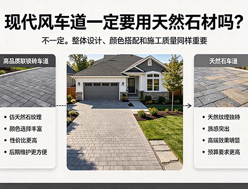 现代风车道一定要用天然石材吗?联锁砖和天然石怎么选?(图1) 105.jpg