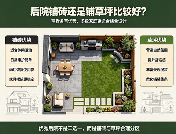 后院铺砖还是铺草坪比较好?如何选择更适合自己的庭院设计?(图1) 123.jpg