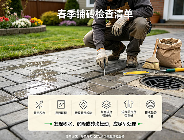 春天铺砖需要检查哪些地方?Interlocking 春季维护检查清单(图1) 春天铺砖需要检查哪些地方?Interlocking 春季维护检查清单(图1)