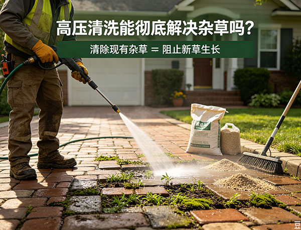 高压清洗可以彻底解决铺砖杂草吗(图1)