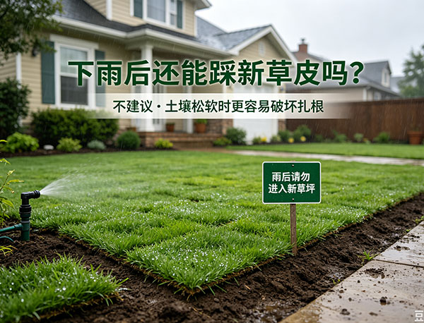 下雨后还能踩新草皮吗？雨后草坪养护注意事项(图1)