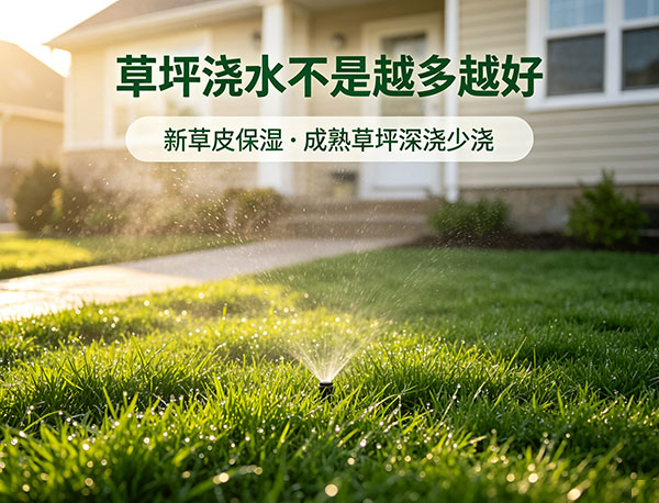 草坪如何浇水最科学?新草皮与成熟草坪浇水完整指南(图1) 草坪如何浇水最科学?新草皮与成熟草坪浇水完整指南(图1)