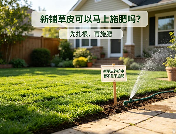 新铺草皮可以马上施肥吗?新草坪施肥时间与养护指南(图1) 新铺草皮可以马上施肥吗?新草坪施肥时间与养护指南(图1)