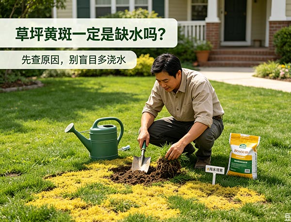草坪黄斑一定是缺水吗？草坪发黄原因与解决方法详解(图1)