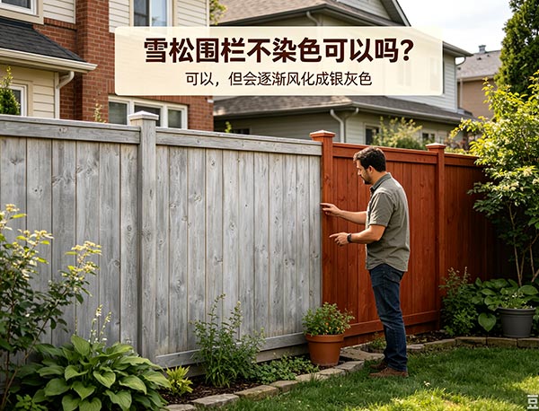 雪松围栏不染色可以吗?是否需要做木材保护处理?(图1) 雪松围栏不染色可以吗?是否需要做木材保护处理?(图1)