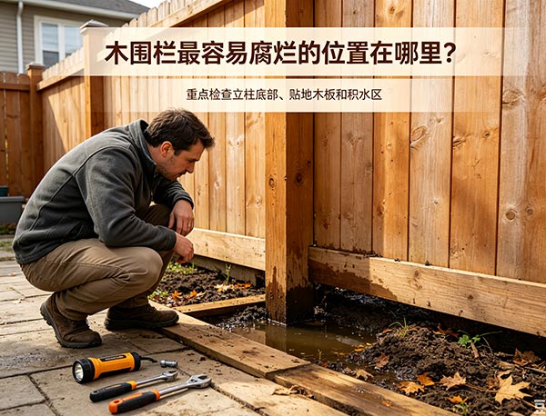 木围栏最容易腐烂的位置在哪里?雪松围栏常见腐朽部位解析(图1) 木围栏最容易腐烂的位置在哪里?雪松围栏常见腐朽部位解析(图1)