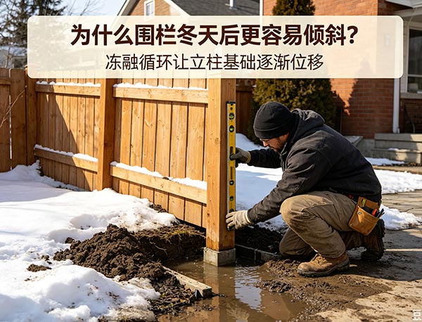 为什么围栏冬天后更容易倾斜?加拿大冻融对木围栏的影响(图1) 为什么围栏冬天后更容易倾斜?加拿大冻融对木围栏的影响(图1)