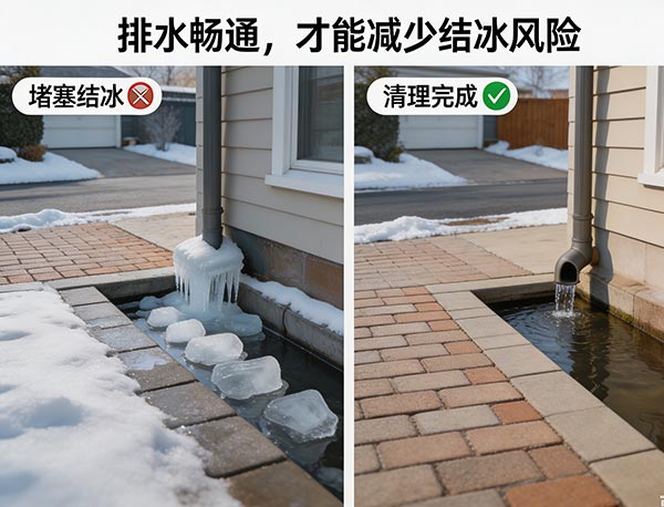 为什么冬季要检查排水系统?冬季庭院排水与结冰预防指南(图1) 为什么冬季要检查排水系统?冬季庭院排水与结冰预防指南(图1)