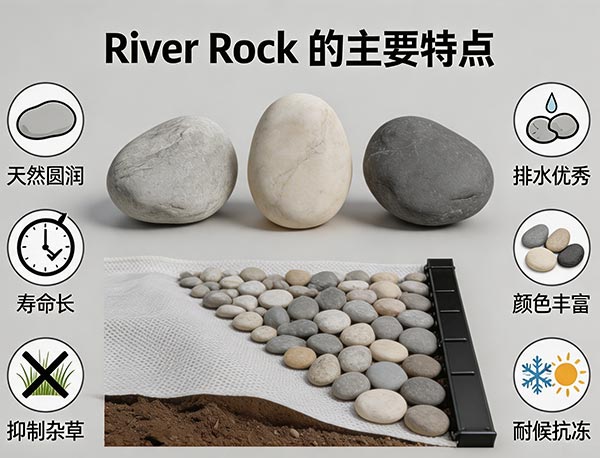 River Rock(河石)是什么?特点、优缺点、价格及多伦多庭院景观应用指南(图1) River Rock(河石)是什么?特点、优缺点、价格及多伦多庭院景观应用指南(图1)