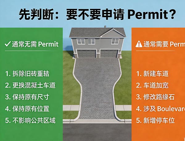 车道铺砖需要申请 Permit 吗?多伦多业主最关心的问题一次讲清(图1) 车道铺砖需要申请 Permit 吗?多伦多业主最关心的问题一次讲清(图1)