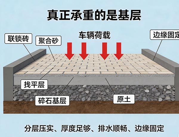 铺砖车道能承受多重？影响车道承重能力的5大关键因素(图1)