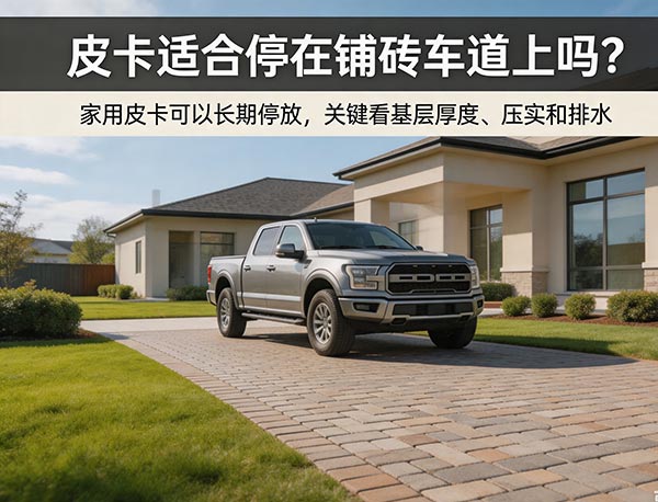 Pickup 皮卡适合停在铺砖车道上吗？Interlocking 车道承重能力详解｜多伦多加梦园艺(图1)