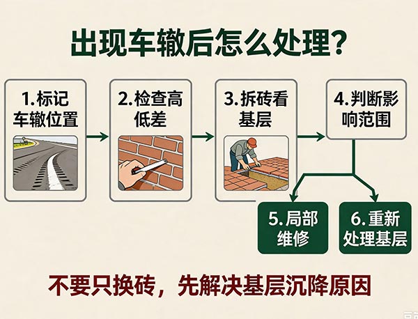 如何避免车道出现车辙?铺砖车道防止下沉变形的施工指南(图1) 如何避免车道出现车辙?铺砖车道防止下沉变形的施工指南(图1)