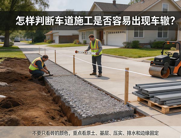 怎样判断车道施工是否容易出现车辙?铺砖车道施工质量检查指南|多伦多加梦园艺(图1) 怎样判断车道施工是否容易出现车辙?铺砖车道施工质量检查指南|多伦多加梦园艺(图1)