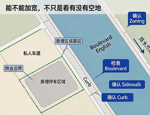 车道加宽有哪些要求?多伦多 Driveway Widening 规划与施工指南(图1) 车道加宽有哪些要求?多伦多 Driveway Widening 规划与施工指南(图1)