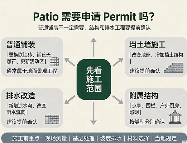 Patio 需要申请 Permit 吗?后院铺装施工前一定要先了解这些规定(图1) Patio 需要申请 Permit 吗?后院铺装施工前一定要先了解这些规定(图1)