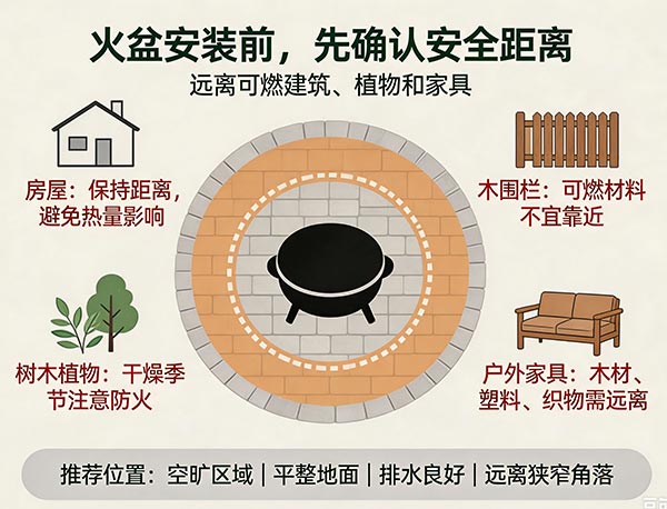 Patio 适合安装火盆吗？后院设计时需要注意哪些安全问题？
