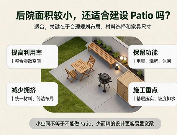后院面积较小，还适合建设 Patio 吗？小庭院也能打造高品质户外空间