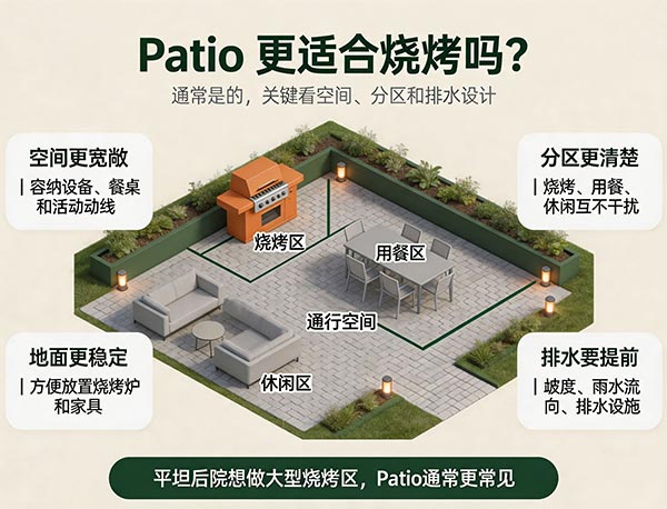 Patio 更适合烧烤吗？为什么越来越多的家庭选择在后院建设烧烤 Patio？