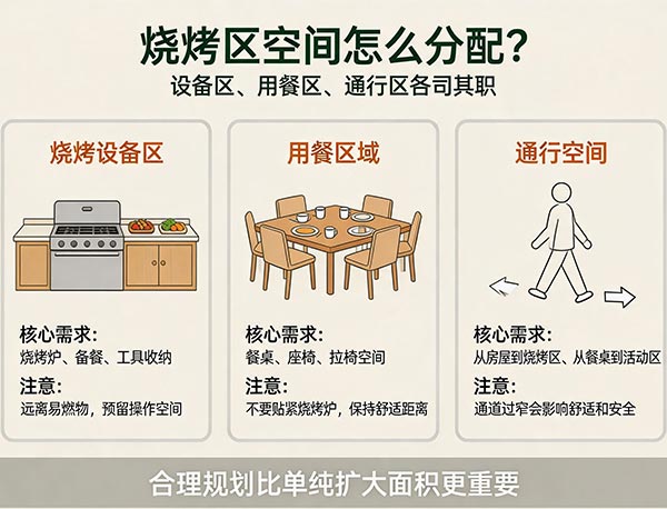 烧烤区应该预留多大空间？后院 Patio 设计尺寸参考指南
