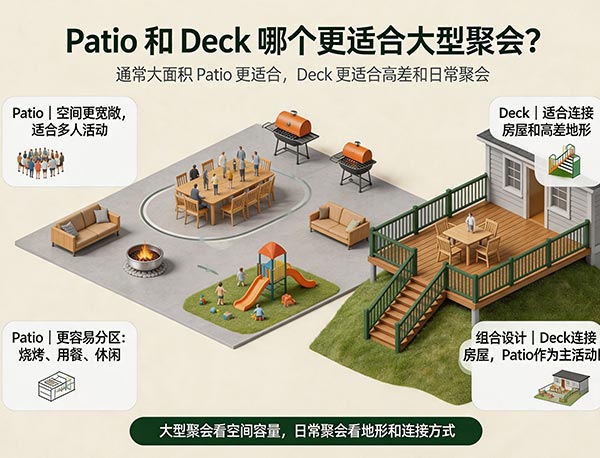 Patio 和 Deck 哪个更适合大型