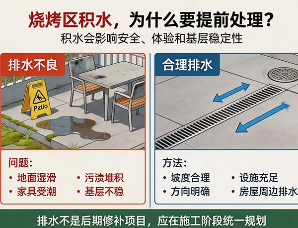 烧烤区需要考虑排水吗？后院 Patio 