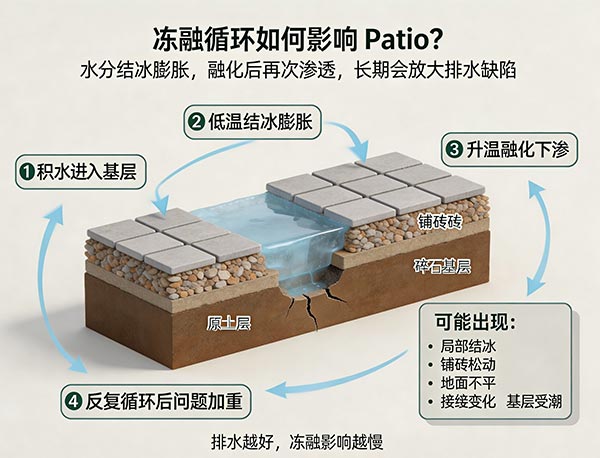 为什么冬季更容易发现 Patio 的排水