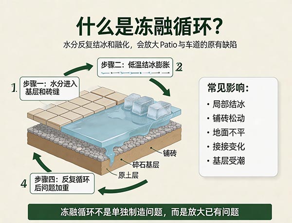 什么是冻融循环？为什么多伦多的 Patio 和车道更容易受到