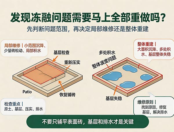 发现冻融问题需要马上全部重做吗?多伦多 Patio 与车道维修判断指南(图1) 发现冻融问题需要马上全部重做吗?多伦多 Patio 与车道维修判断指南(图1)