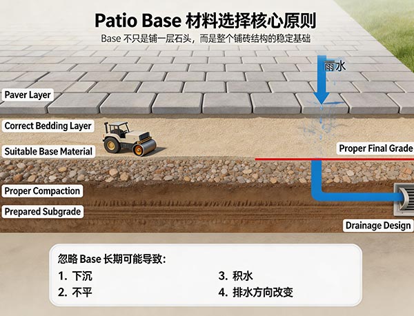 Patio Base 一般使用什么材料?Patio 铺砖基层材料选择指南(图1) Patio Base 一般使用什么材料?Patio 铺砖基层材料选择指南(图1)