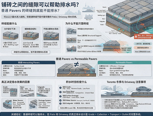 铺砖之间的缝隙可以帮助排水吗?普通 Pavers 排水原理解析(图1) 铺砖之间的缝隙可以帮助排水吗?普通 Pavers 排水原理解析(图1)