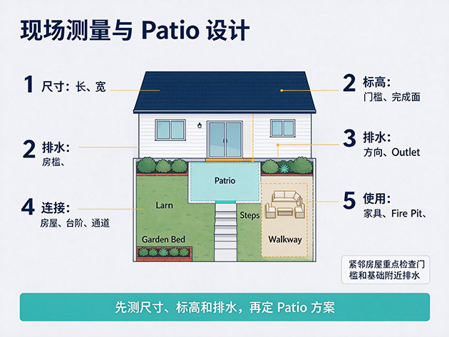 露台施工工艺:从场地准备到铺装完成的完整施工流程(图2) 露台施工工艺:从场地准备到铺装完成的完整施工流程(图2)
