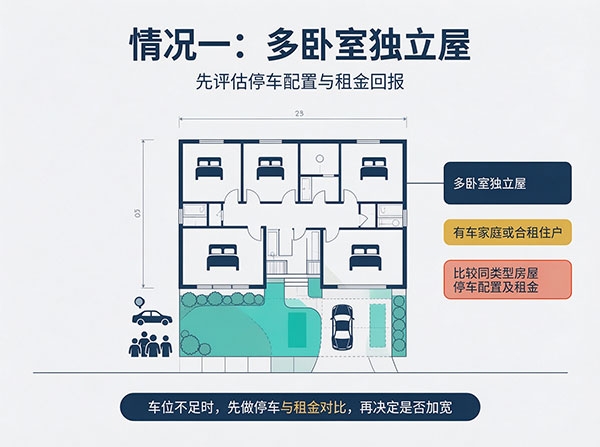 多卧室独立屋 多伦多出租屋车道加宽指南:每月多赚 $300 租金?法规、停车位与投资回报率分析(图2)